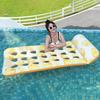 Aufblasbare Pool-Schwimmmatte für Erwachsene mit Kopfstütze, faltbar, Sommer, Strand, See, Schwimminsel, Wasserschlauch, Schwimmbecken, Sonnenliege