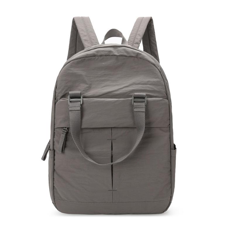 Men Solid Color Backpack Women's Large Capacity Lightweight Backpack Student Travel Bag