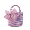 Elegant Bowknot Accent Basket for Weddings Holiday Gatherings and Travel Uses