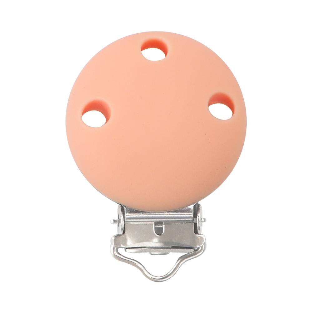 6pcs New Color 30mm Silicone Round Metal Clips DIY Bag Hat Chain Keychain Holder Clamps Jewelry Handmade Accessories