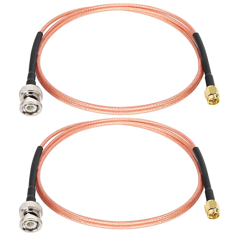 SMA Male to BNC Male Cable 1ft,2 Pack SMA to BNC Cable RG316 SMA BNC Adapter Cable for RF Applications/Antennas/Wireless LAN Devices/Wi-Fi Radios