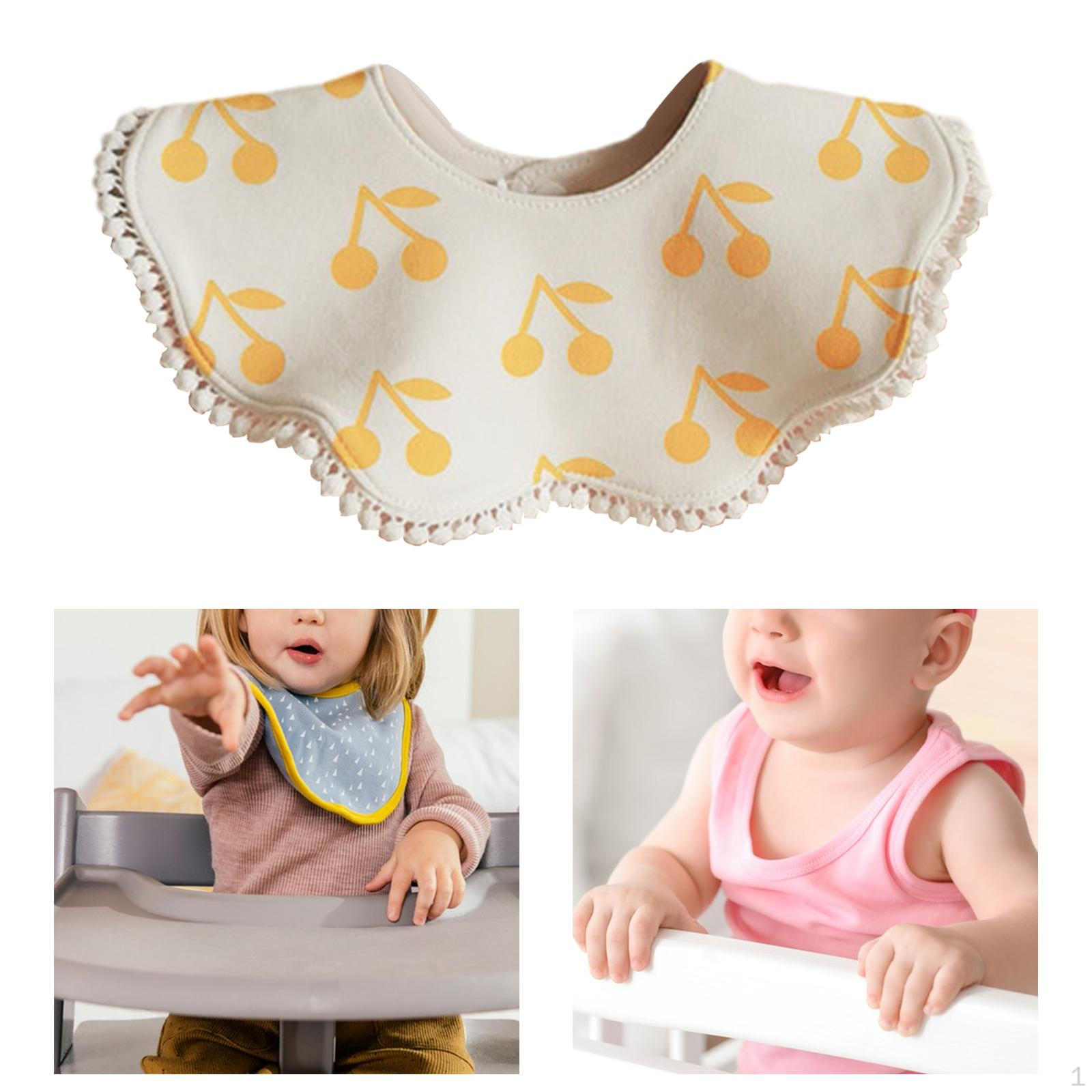 

Детские нагрудники для кормления, мягкие впитывающие регулируемые муслиновые банданы, хлопковые слюни для новорожденных Cherry