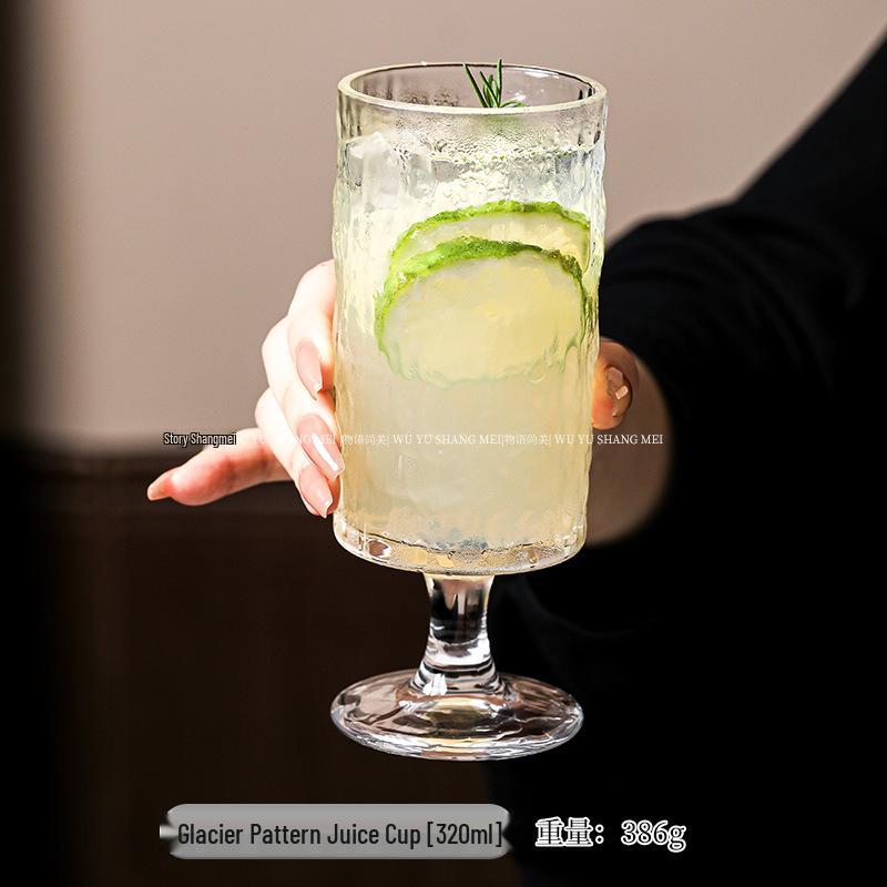 Elegant Glass Cylinder Cup for Juice, Cocktails, Tea & Cold Drinks