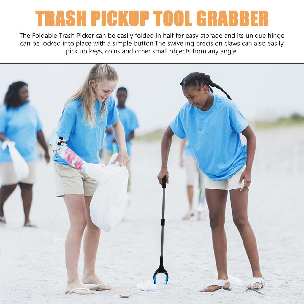 Trash Picker Grabber Foldable Reaching Assist Tool for Fallen Keys Coins Heavy Duty Non Slip Ergonomic Handle Litter Pickup Tool
