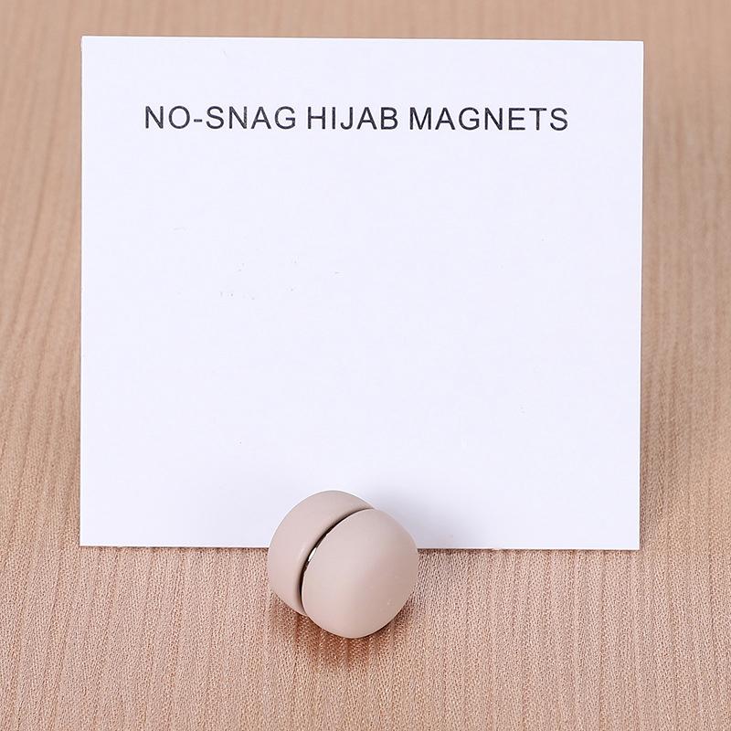 1 Pair Matte Magnet Hijab Pins Magnetic Brooch Headscarf Women Shawl Strong Magnetic Button Headscarf Accessories Mix Color