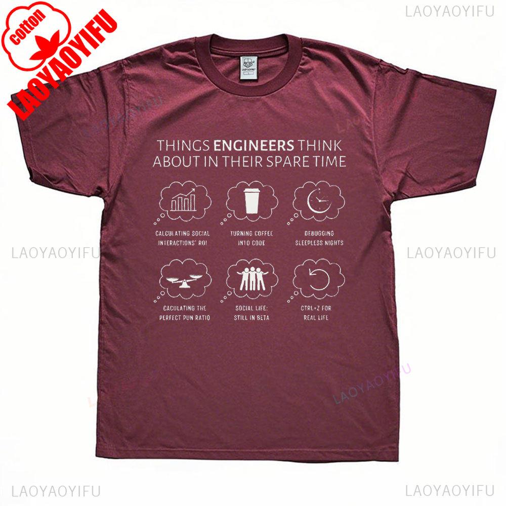 Funny Engineering Shirt Gift for Graduates Gift Tee Men Women  Summer Cotton Short Sleeve Men Clothing Graphic T Shirts Vintage