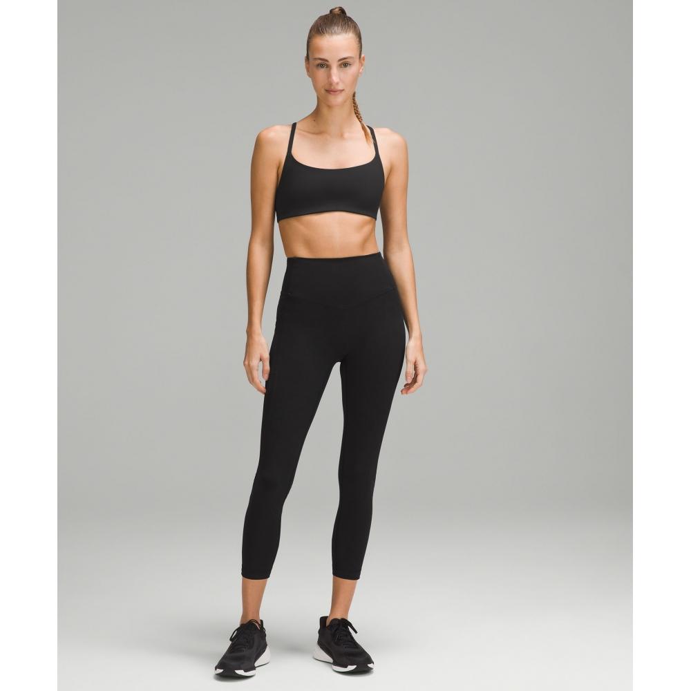 Lululemon Wunder TrAin StrAppy RAcer BrA  Light Support  A B Cup BlAck