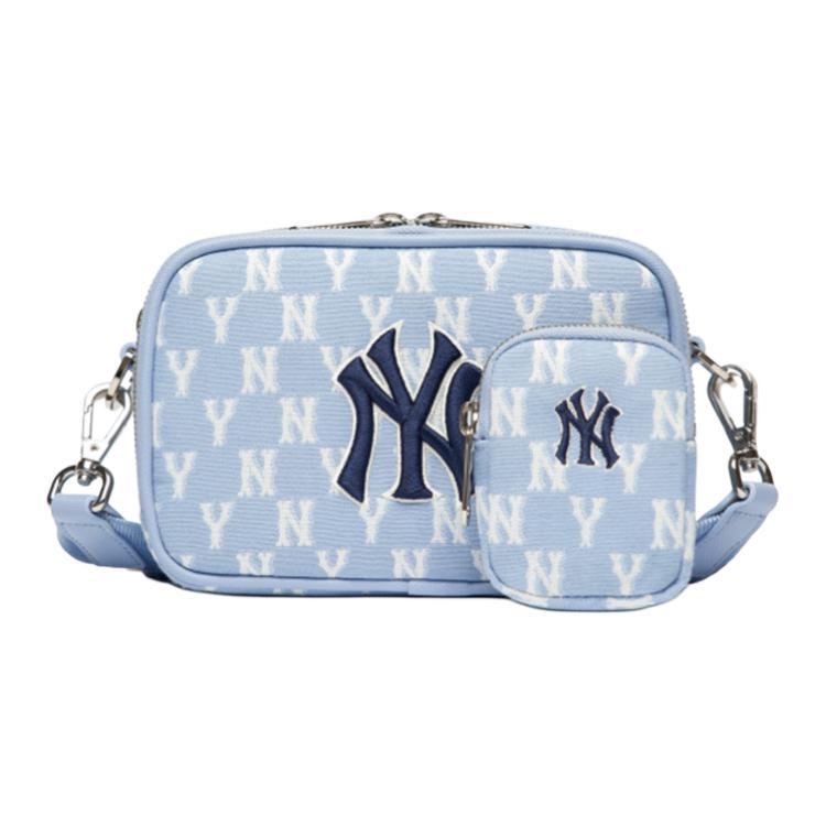 MLB Monogram Polyester Combo Bag , Camera Bag , Crossbody Bag , Shoulder Bag Unisex Haze Blue White (Unisex) Crossbody Bags 3ACRS022N 50BLL