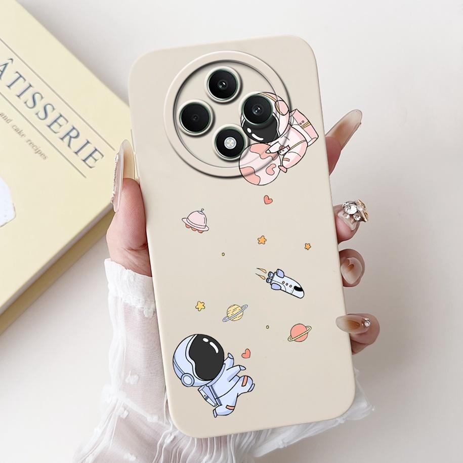 For OPPO Reno 12F 5G Case 2024 Fashion Pretty Girls Soft Liquid Silicone Shockproof Cover For OPPO Reno12 F 4G Reno 12 FS Bumper