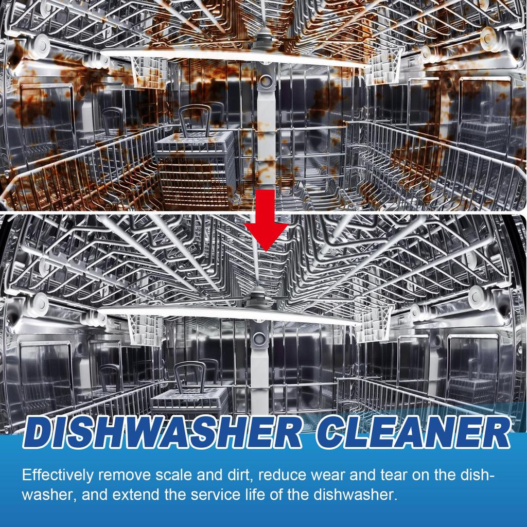 JAKEHOE Dishwasher Cleaner Tablets for Stubborn Stains, Grease, and Odors