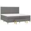 3137342 vidaXL Divan Bed with Mattress Dark Grey 200x200cm Fabric
