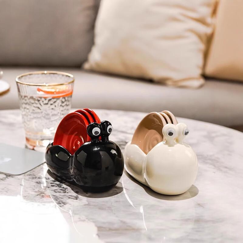 Cute Ceramic Snail Dipping Dish Set