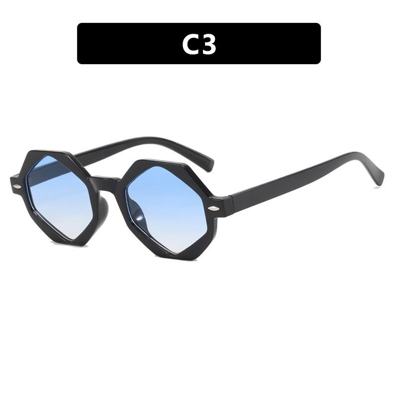 Polygon Retro Cat Eye Sunglasses Women Men High End Trend Sun Glasses Seaside Party Driving Glasses