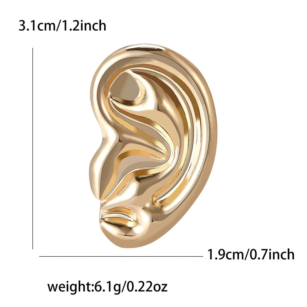 Simple Alloy Smooth Ears Brooch Personalized Creative Men'S And Women'S Suit Coat Corsage Jewelry Pin