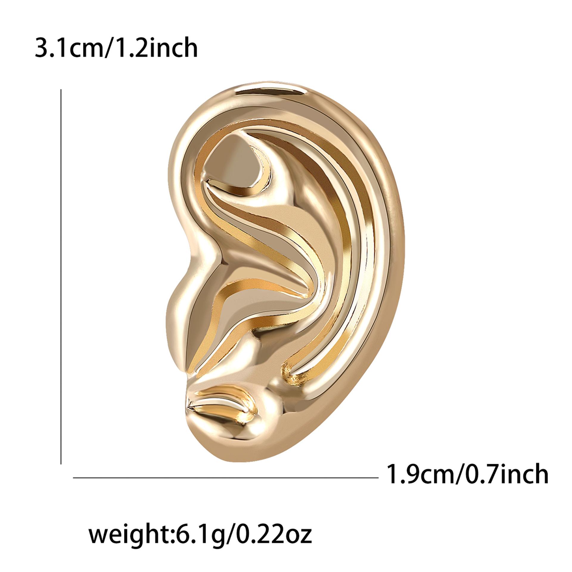

Простая гладкая брошь из сплава в виде ушей, персонализированная креативная брошь для мужского и женского костюма, пальто, корсаж, ювелирное украшение