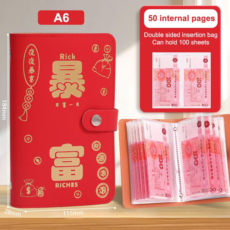 100 Umschläge Geldspar-Challenge Paar Sparen Geld Notizbuch mit Passwortschloss Sparordner Wiederverwendbares Budget-Sparbuch