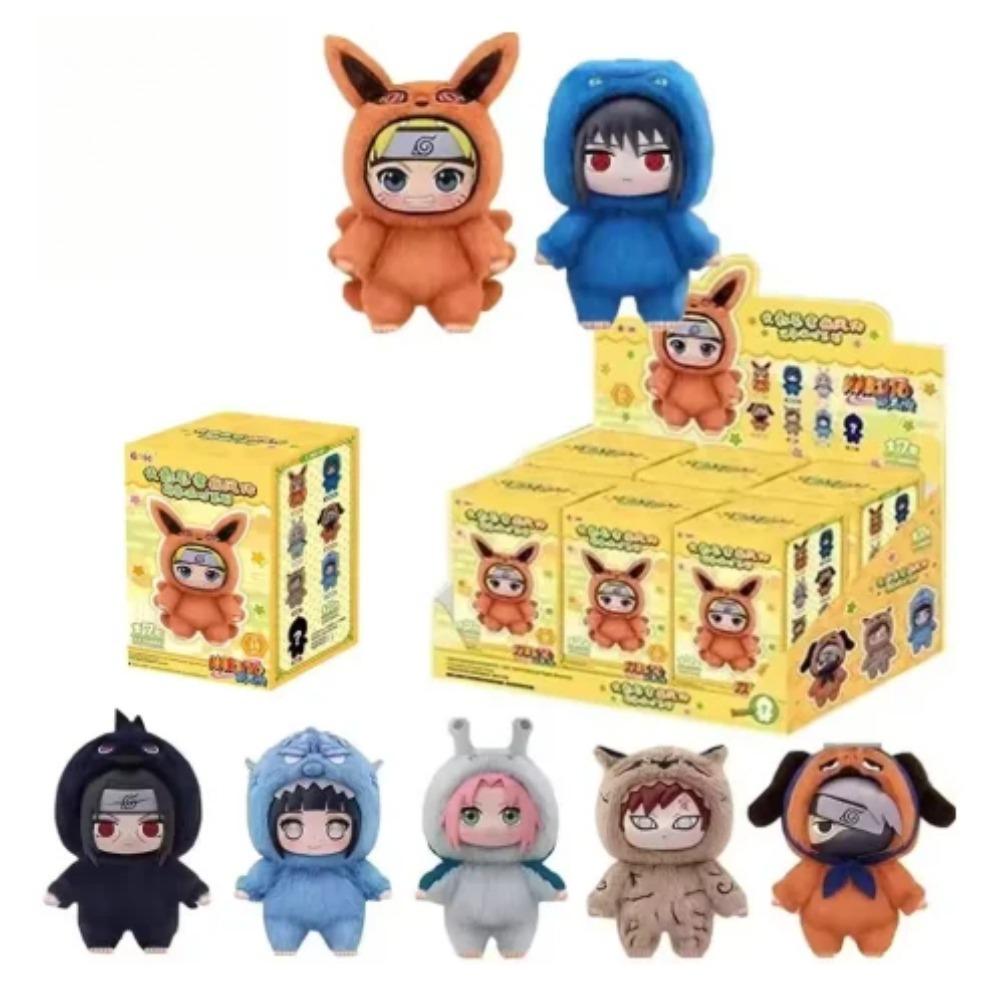 Naruto Itachi Sasuke Kakashi Gaara Serie Cutie Oarbă Figurină Jucărie Trendy Pandantiv Pluș Colecție Cadou de Ziua de Naștere