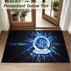Crystal Velvet Square Rug Custom NameQueens Park Rangers Pattern Non Slip Home Floor Decor Rug