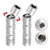 ISGTDRM 14/16mm Magnetic Spark Plug Socket Wrench, 12 Angle Thin Wall 3/8" Drive Sockets Car Repairing Tool