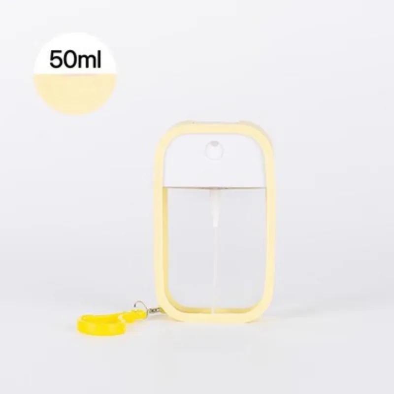 50ml Spray Kleiner Desinfektionsspray Duftend Vegan Händedesinfektionsmittel mit Schlüsselanhänger Parfüm Alkohol Wassersprühflasche Reise Spender