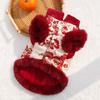 New Chinese-style Folk-style Luxurious Flower-haired Cat Pet Warm Fleece Dog and Cat Fall-winter Clothing Accessories and Supplies