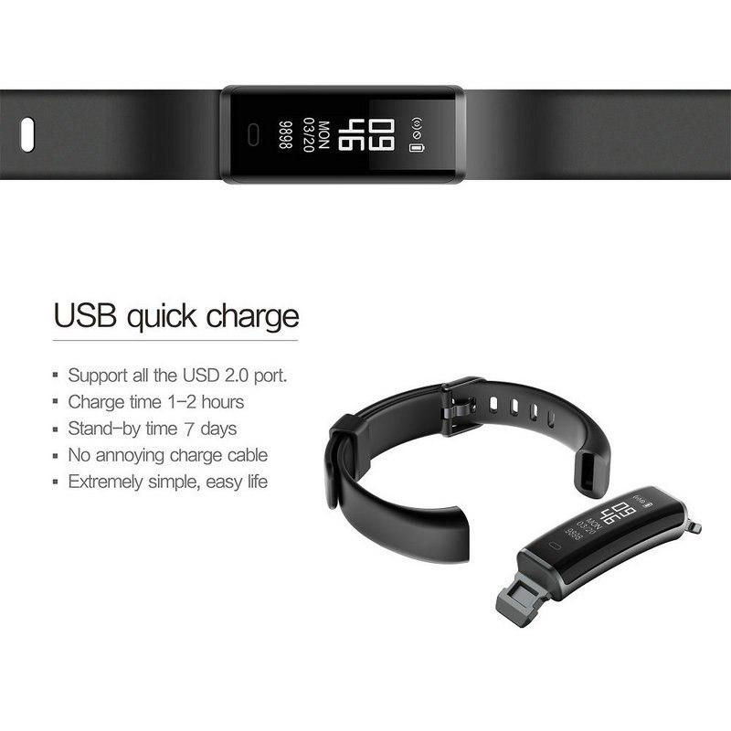 Buy Smart Bracelet OLED Screen IP67 Waterproof Pedometer Fitness Tracker Smar Wristband for IOS