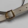 [Pre-Owned] Zumi Metal Double G Buckle Grain Leather Shoulder Crossbody Bag Small - Very Good #30NRSC