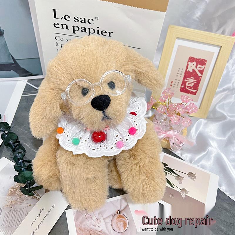 Qixi Golden Retriever Articulated Plush Recording Doll DIY Kit for Valentine's Day