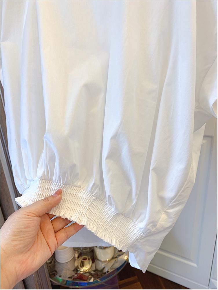 Summer High-End Designer Niche Hem Elastic Short Sleeve Women's Bow Top