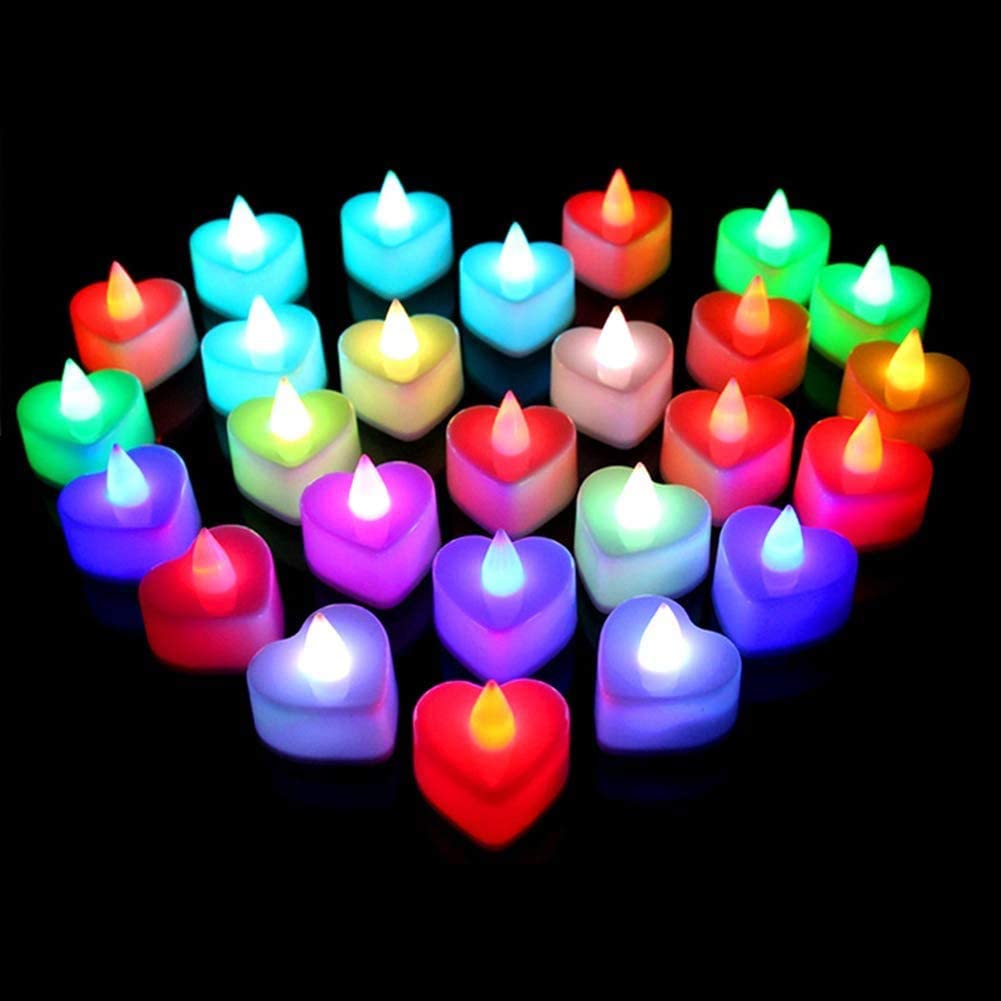 

24Pcs Безполум яні світлодіодні свічки Creative Wishing Led Tea Lamp Теплий білий Хелловін Весілля Різдвяні прикраси Свічки 48-Pack