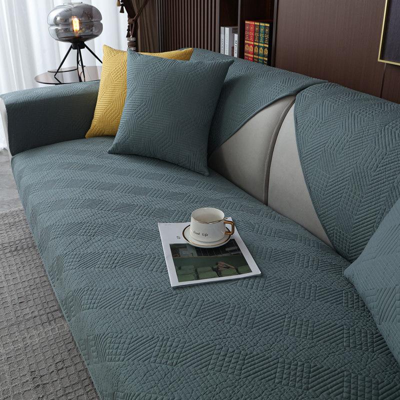 Pure Cotton Sofa Cushion, Universal In All Seasons, Washed Non-Slip Fabric, Nordic Simple Cotton Combination, All-Inclusive, Universal Armrest Towel