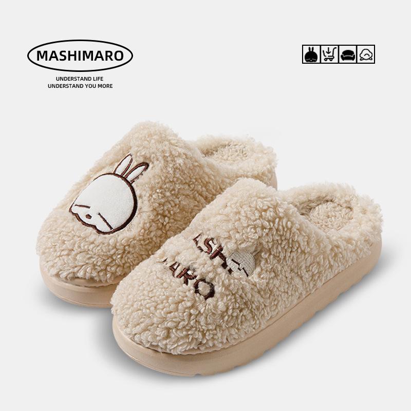 

Cotton slippers women s new winter home indoor thick-bottomed velvet warm winter slippers 36/37