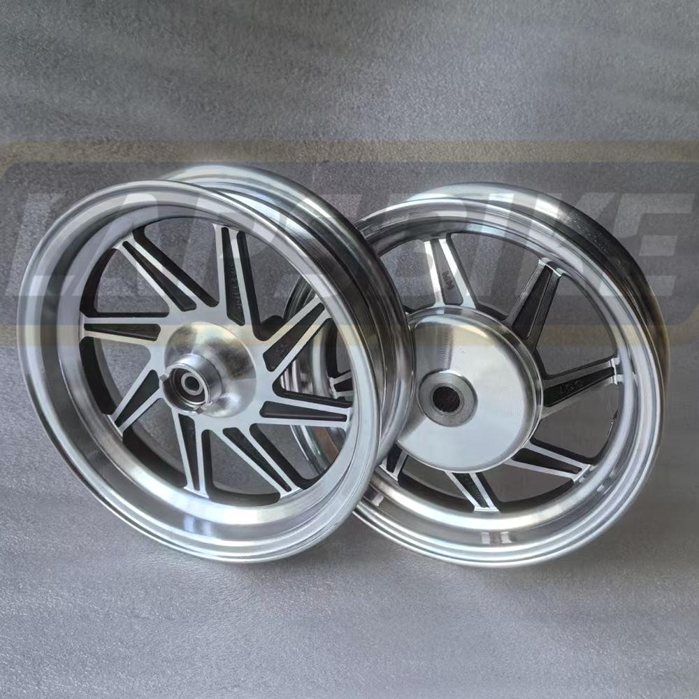 Motosiklet Ön ve Arka Tekerlek Takımı 10*2.5 İnç Alüminyum Alaşımlı Jantlar Yamaha 100cc CUXI FORCE RSZ JOG İçin Jantlar