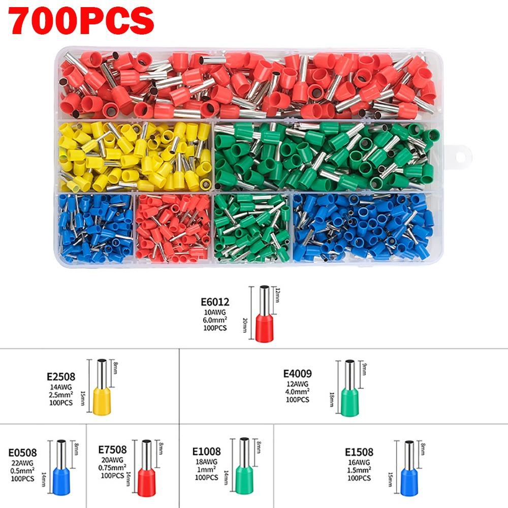 Insulated End Insulated Cable End Crimps Ferrule Assorted Size Box Set Wire Ends Terminals Wire Ferrules Terminals