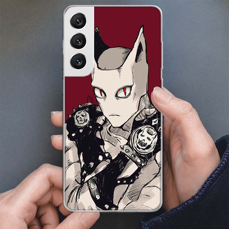 JoJo Kira Yoshikage Killer Queen Phone Case For Samsung Galaxy S25 S24 S23 Ultra S22 Plus S21 S20 FE S10 + S25 Edge Soft Cover S