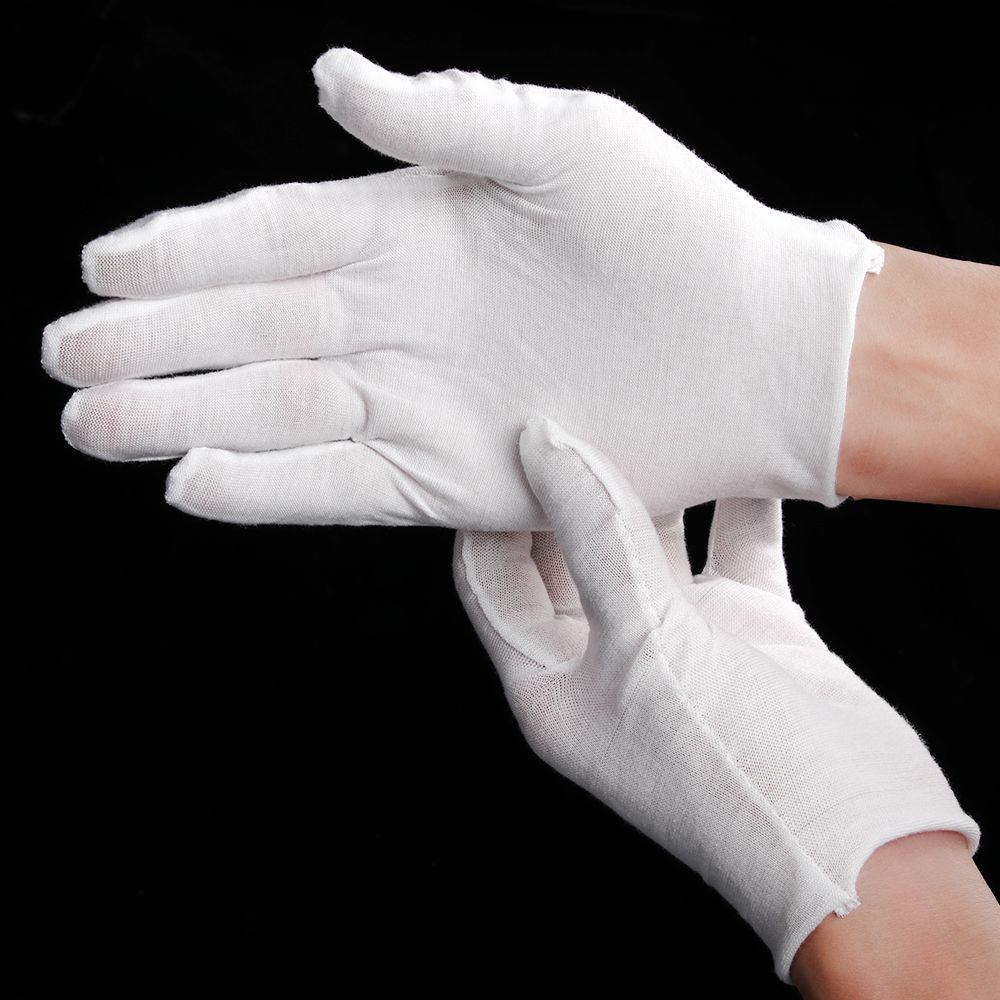 Jewelry Appreciation Household Cleaning Materials White Cotton Gloves Labor Protection Gloves