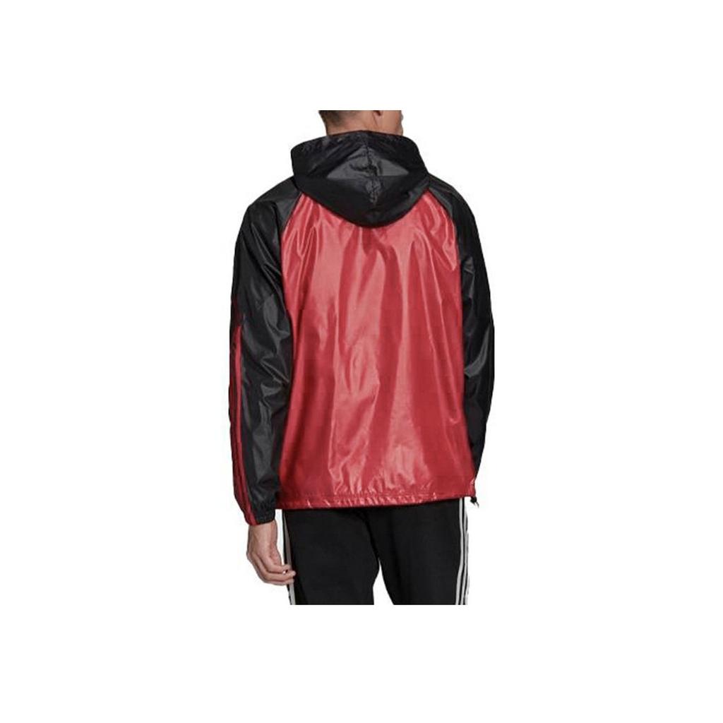 Adidas Originals Trefoil Colorblock Hoodie Jacket Men Outerwear Victory-Red H13910
