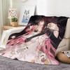Dark Anime P-Puella Magi Madoka Magica Throw Lightweight 240G Flannel Blanket Soft Skin-Friendly For Summer Cooling