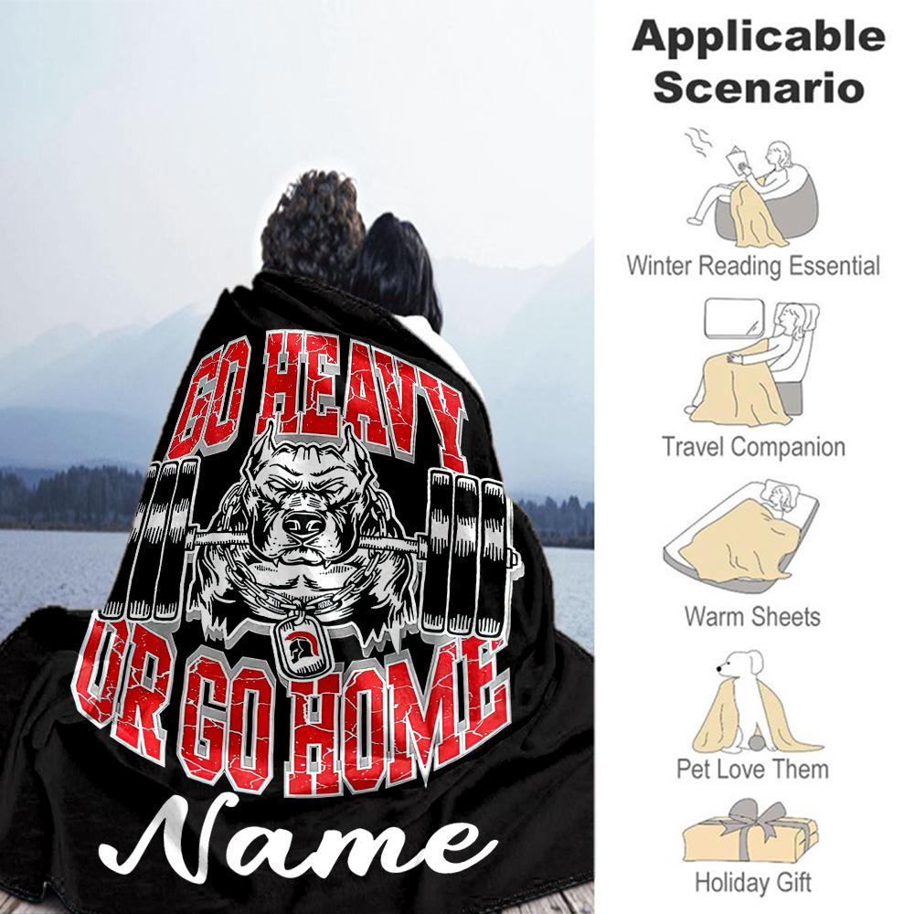 Go Exercise Customize Your Name Blanket Lightweight Personalized Blanket Ultra-Soft for Picnics Nap Couch Sofa Ideal for All Seasons