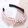 Hair Accessories Face Washing Supplies Knotted Headband Daily Wear Clothes Matching Accessory Sweet Plaid Hairband Adult Women