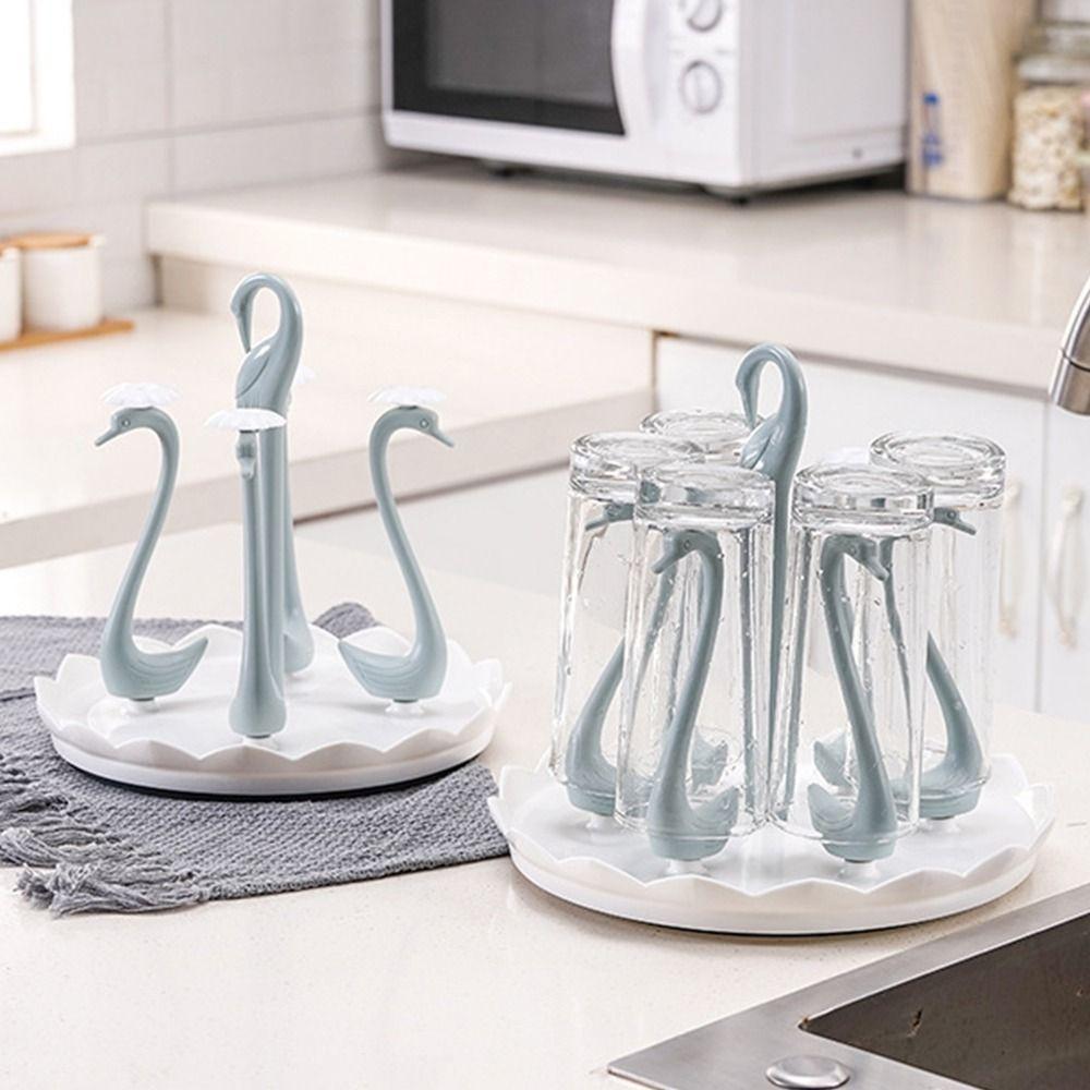 Swan Shaped Cup Support Frame Creative Drinking Cup Drainer Stand Rack  Kitchen Accessories