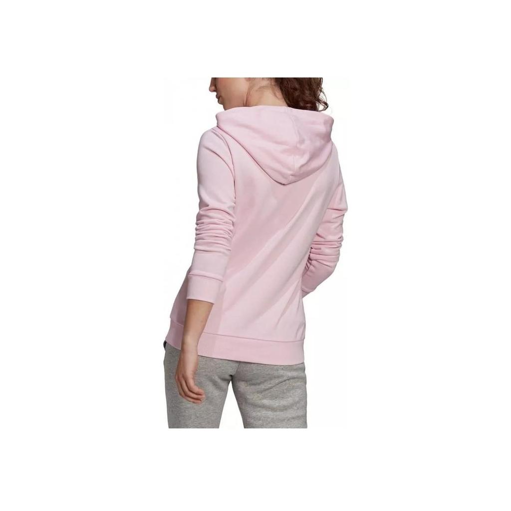Adidas Logo Print Knit Hooded Sweatshirt American Vintage Women Sweatshirt Pink GM5619