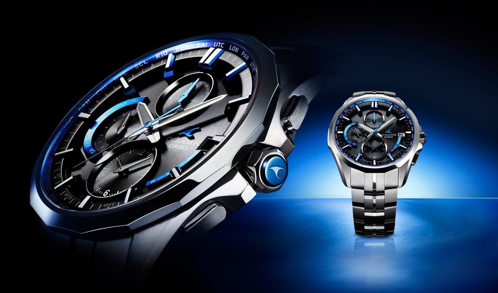 Casio Oceanus Manta OCW-S3000-1AJF Men's Radio Solar Watch Sapphire Titanium Black Silver Made in Japan Genuine