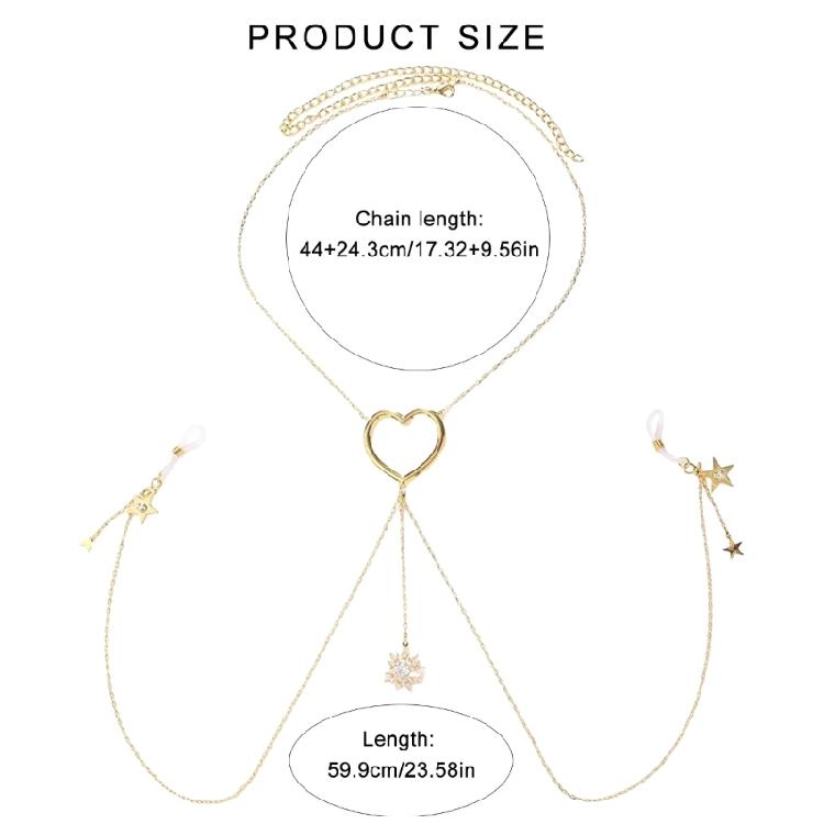 Fashionable Alloy Body Chain Necklace Practical Chest Chain Necklace Suitable for Fashion Women for Unique Looks