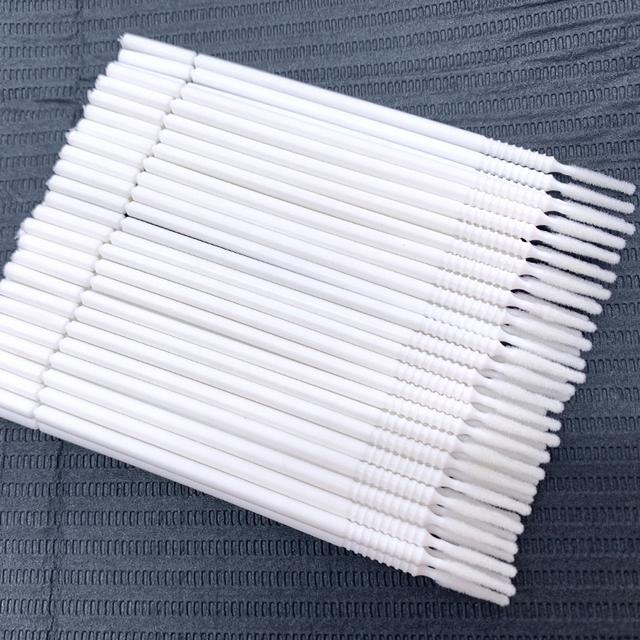 Engangs mikrobørster med langt hode øyevipper Mascara vattpinne vippeforlengelsesverktøy for sminkepåføringsstaver