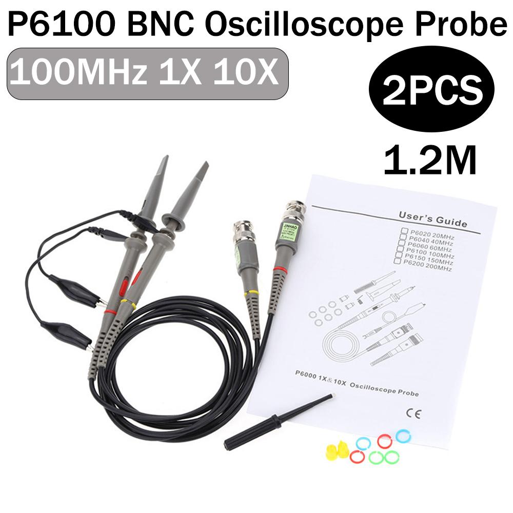 1x/10x/100x Oscilloscope 10M Bandwidth Differential Probe DDS Gain Split Probe Signal Amplifier for Electrical Signal Measuremen