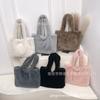 Soft Portable Tote Bag Women's Autumn and Winter New Cute Fluffy Large Capacity Shoulder Bag Fluffy Bag