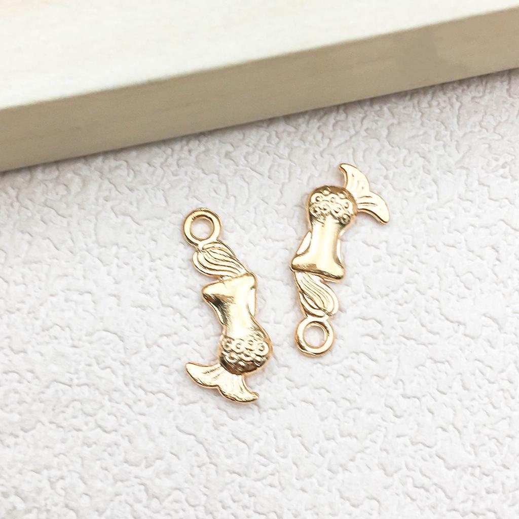 51kc Gold Mermaid Pendant Charm for DIY Jewelry