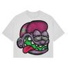 Grenzüberschreitendes lässiges Hip Hop Harajuku Y2K Longline Cartoon Grafik Rundhals T-Shirt