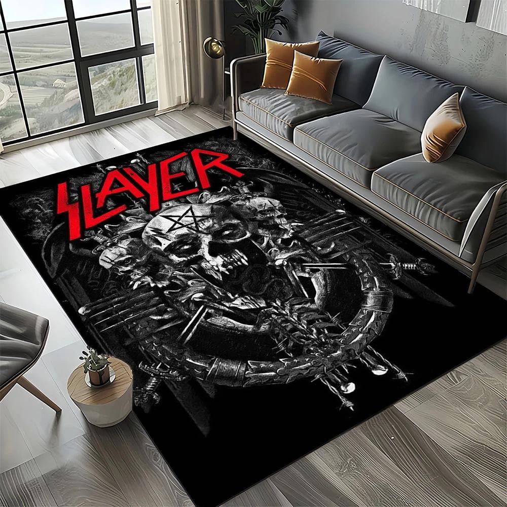 27 Style Slayer Heavy Metal Rcck Band Sign Carpet Rug for Living Room Bedroom Home Sofa Decoration,Kid Play Non-slip Floor Mat